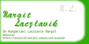 margit laczlavik business card